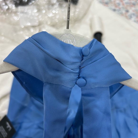 Blue Halter Neck Dress - Picture 4 of 5